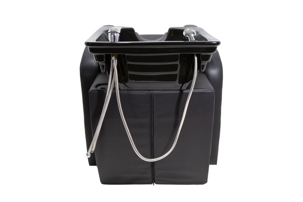 Мойка парикмахерская спа с пуфом и подушкой черная