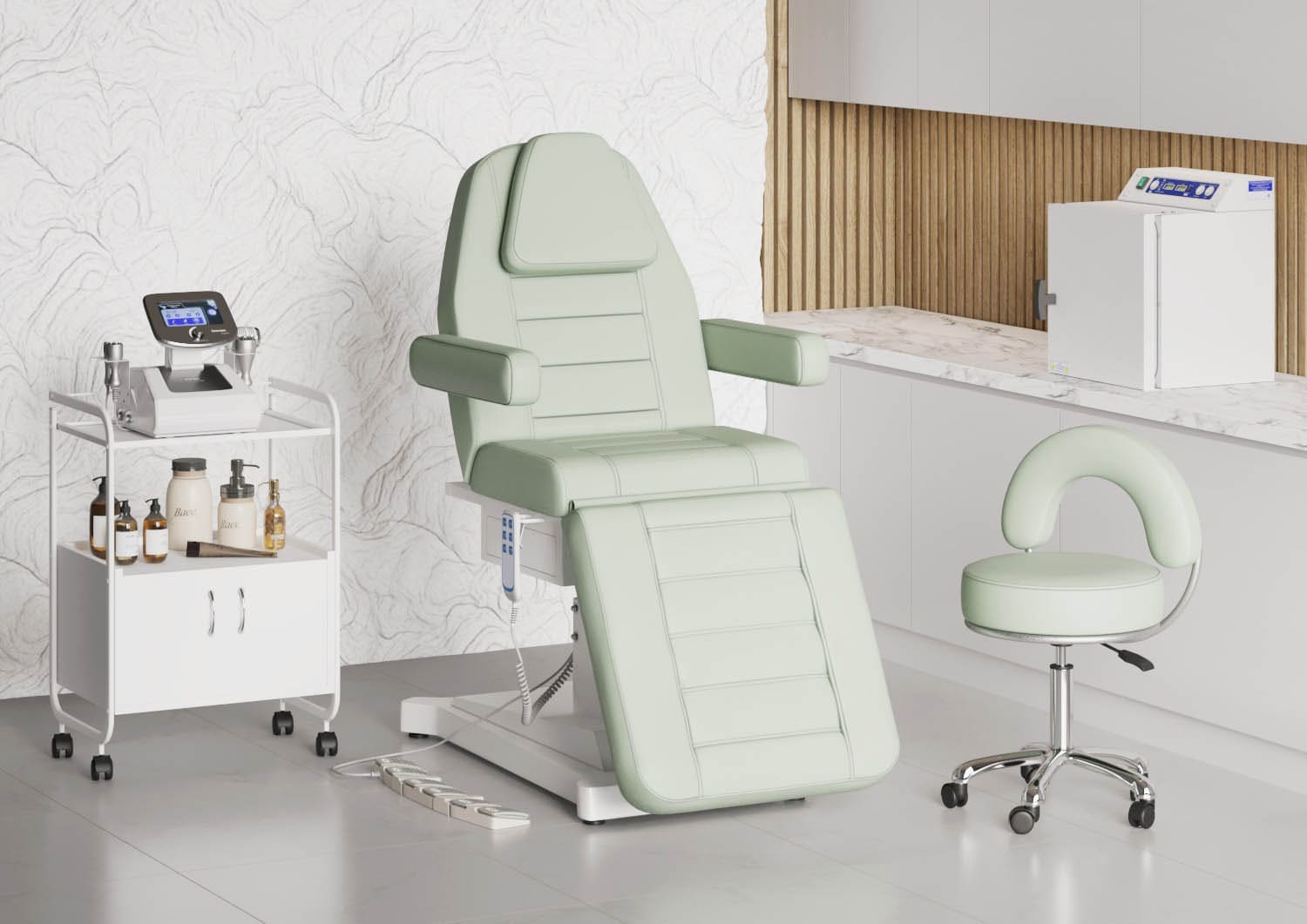 Кресло косметологическое АЛЬФА-11 Светло-серый