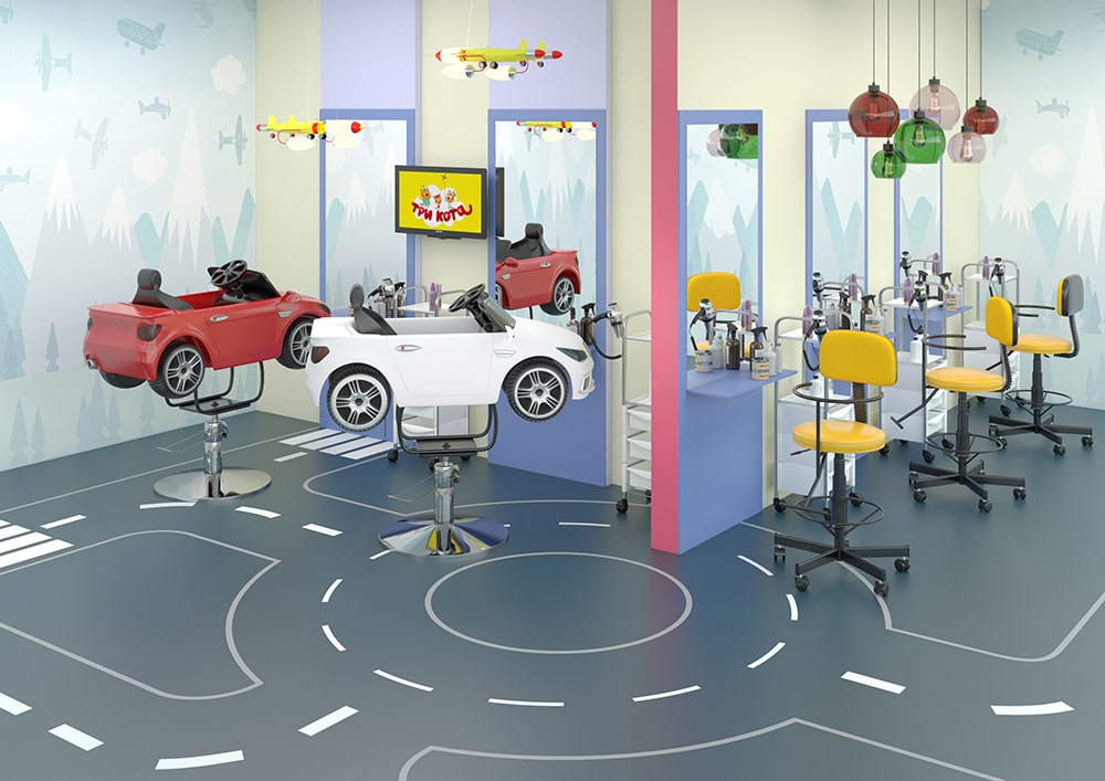 Детское парикмахерское кресло МАШИНКА 02