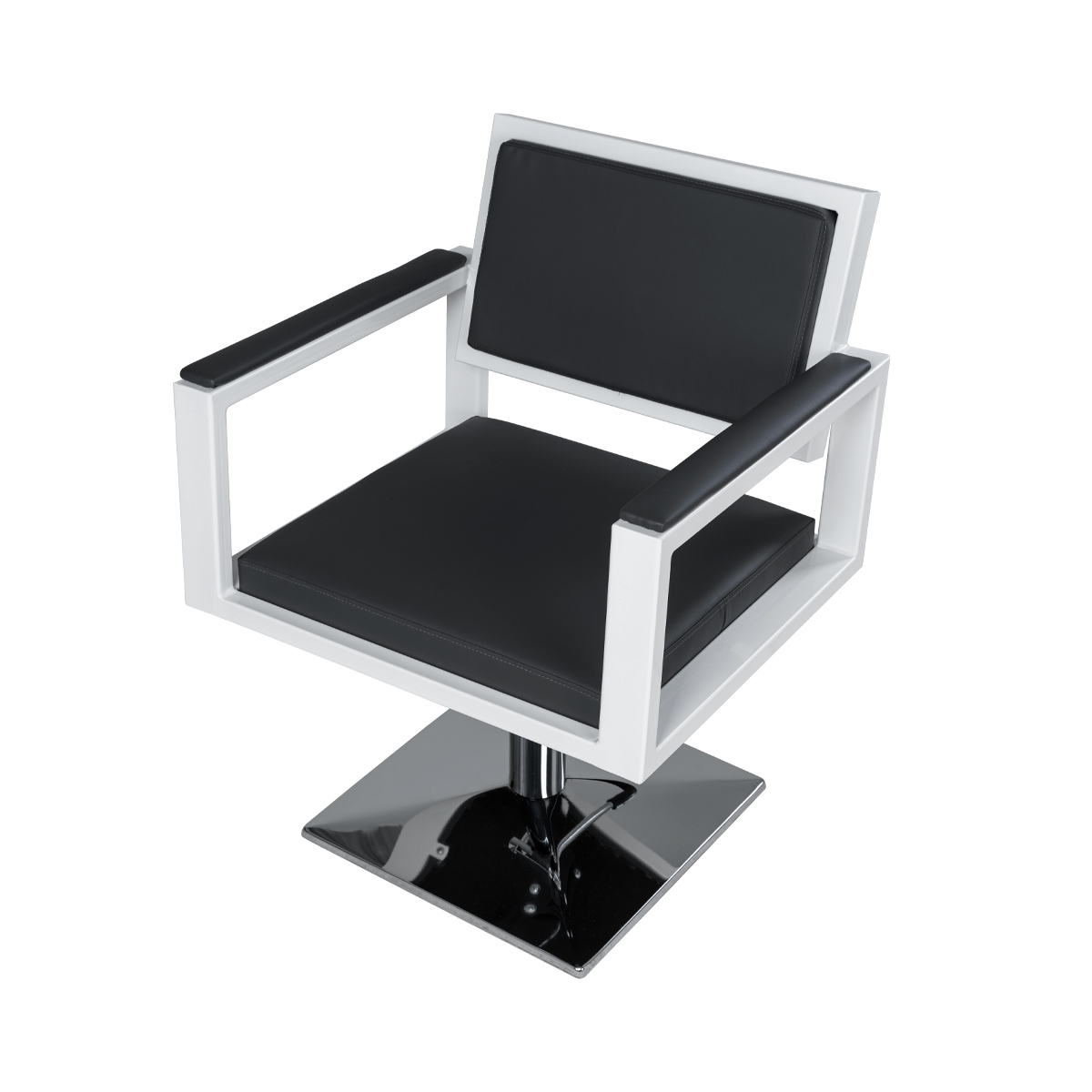 Парикмахерское кресло Дуглас на белом каркасе