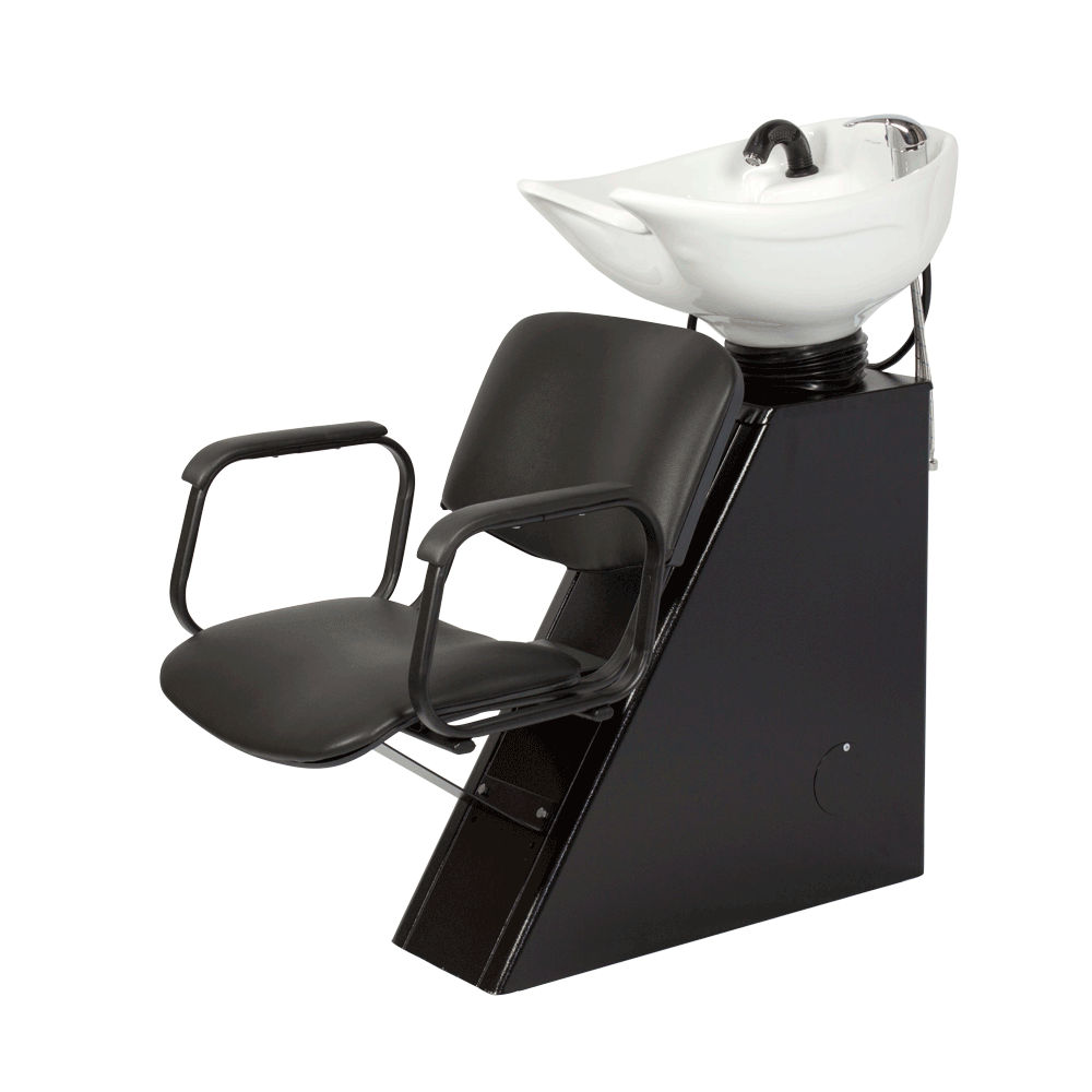 Парикмахерская мойка ЕЛЕНА с креслом КОНТАКТ Серебристый