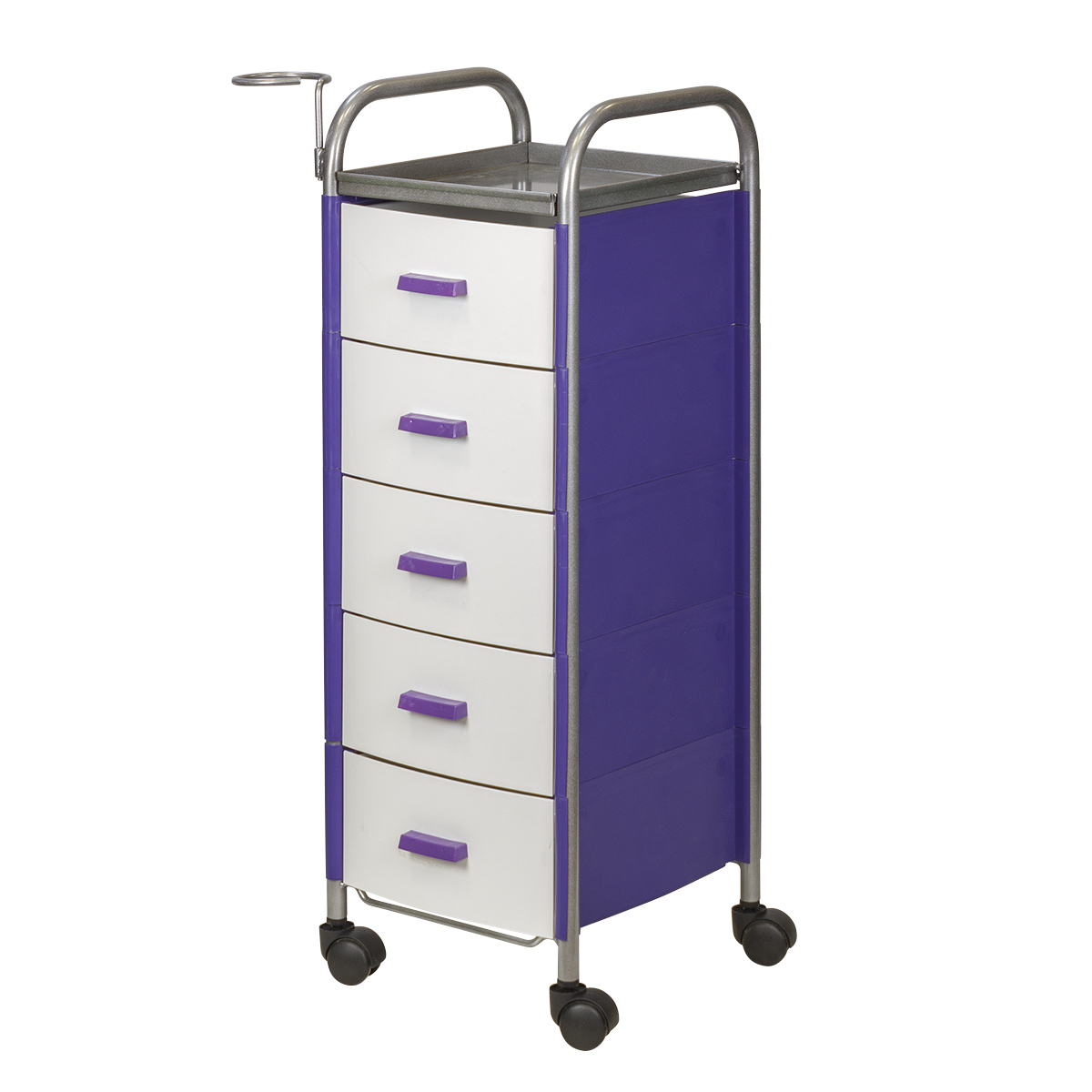 Тележка парикмахерская Глорис-02, цветные ящики