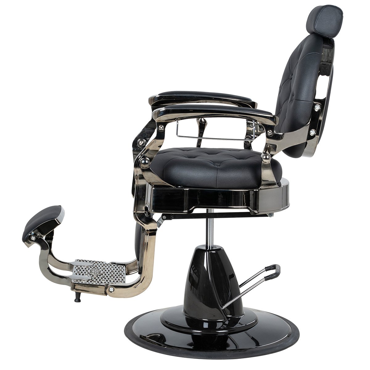 Мужское кресло барбер МД-9118, каркас тонированный хром