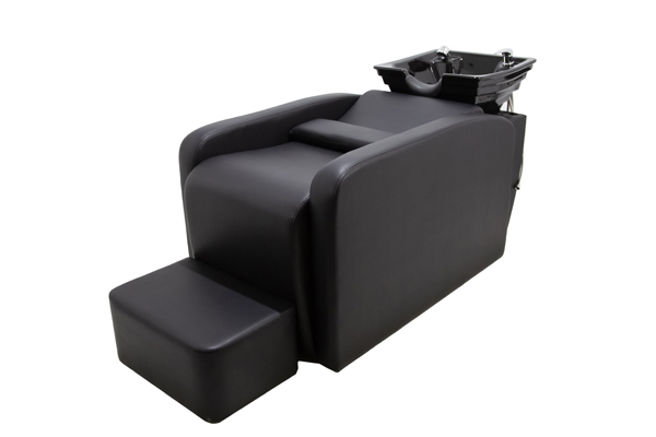 Мойка парикмахерская спа с пуфом и подушкой черная