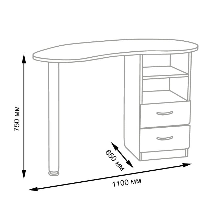 Маникюрный стол КАТРИН