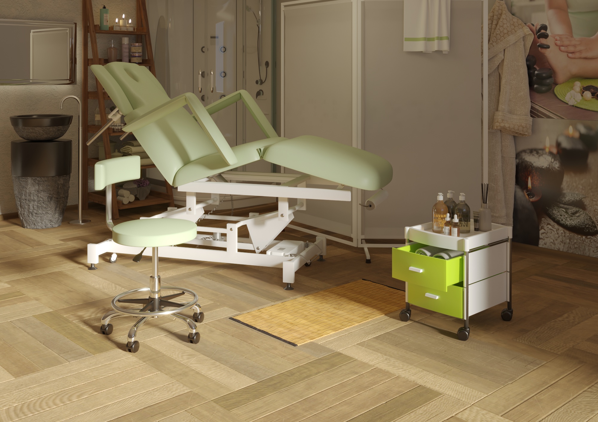 Стул мастера МД-9017 с кольцом-опорой под ноги