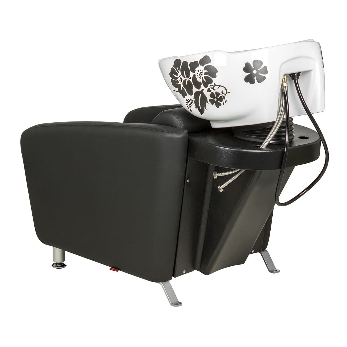 Парикмахерская мойка МД-123 раковина глубокая белая с цветами